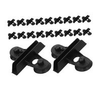 FRCOLOR 20pcs Black Aquarium Isolation Clips with Fixed Suction Cups Fish Tank Divider Support Brackets for Glass Tank Separation and Gravel Partition