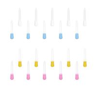 FRCOLOR 20pcs Boy Girl Water Dropper Silicone Eye Droppers Pipettes for Medicine Feeding Candy Making Random Color