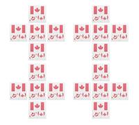 FRCOLOR 20pcs Canada Flag Temporary Tattoos Waterproof Soccer Party Decorations Suitable for Skin Types Maple Leaves Design for Fan Zones and Street Parades