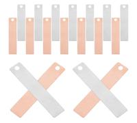 FRCOLOR 20Pcs Copper and Zinc Electrode Strips Set for Science Experiments Fruit Battery Saltwater Battery DIY Pure Copper and Zinc Sheets for Electroplating and Plating Applications