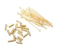 FRCOLOR 20pcs Copper Brooch Accessories Long Hat Earring Accessories Stylish Simple Design Easy to Run with Apparel Handmade Pins for Party and Family Gathering
