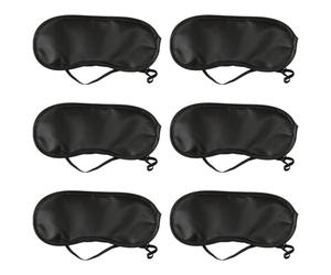 FRCOLOR 20pcs Disposable Travel Eye Mask Black Sleep Blindfold Light Blocking Eye Shade Patch for Airplane Hotel and Night Use