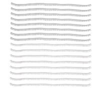 FRCOLOR 20pcs Doll Eyelashes Strips Nylon Black Brown Lifelike Appearance Easy to Apply for Doll Making Crafting Amigurumi Projects