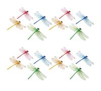 FRCOLOR 20pcs Dragonflies Prop Curtain Dragonfly Ornament 12cm Pp Material Clip on Decorative Effect Creative Craft Home Curtain Decor