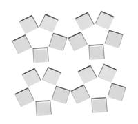 FRCOLOR 20pcs Empty Eye Shadow Box Square Iron Pans Silver Customizing Cosmetic Refill Pans Spacesaving Design for Creative Projects and Travel