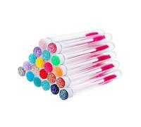 FRCOLOR 20pcs Eyelash Brush Tubes with Wands Empty Mascara Bottles Extension Makeup Tool Set for DIY and Professional Eye Makeup Random Color