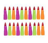 FRCOLOR 20pcs Fake Witch Nails Halloween Masquerade False Nail Covers Random Color