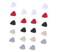 FRCOLOR 20pcs Felt Ukulele Picks Heart-shaped Plectrums Mixed Colors Replacement Accessory for Tetrachord and Guitar Players