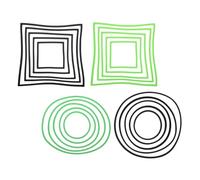 FRCOLOR 20pcs Floating Plant Barrier Rings for Fish Tanks Aquarium Fish Feeding and Plant Isolation Circles Floating Aquarium Divider with Black Green Round and Square Shapes for Healthy