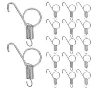 FRCOLOR 20pcs Galvanized Iron Cage Door Spring Hooks for Pet Cages Sturdy Spring Structure, Preventing Rabbits from Chewing through Wires, for Small Animals in Farming Environments