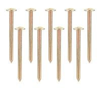 FRCOLOR 20Pcs Galvanized Survey Stakes Low Profile Ground Nails Property Line Markers Metal Survey Pegs for Outdoor Landscaping Lawn Edging and Precise Land Measurement