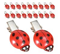 FRCOLOR 20pcs Ladybug Hair Clips Decorative Hair Accessories with Resin and Metal Material Creative Cartoon Style Sideclip Structure Versatile Matching for Learning and Casual Wear
