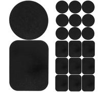 FRCOLOR 20pcs Magnetic Car Mount Metal Plates with Adhesive Phone Magnet Stickers for Cell Phone and Mini Tablets, Ultra-thin Iron Material, Black, Suitable for Vehicle Support and Vent