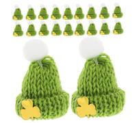 FRCOLOR 20pcs Mini Irish Duck Hats for Dolls Small St Patrick's Day Accessories Festive Green Party Decorations for Crafts and Holiday Celebrations