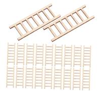 FRCOLOR 20pcs Mini Wooden House Ladders DIY Dollhouse Decor Realistic Wood Material Step Ladder Ornaments for Indoor Micro Landscape Succulent Garden and Office Decoration