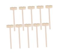 FRCOLOR 20pcs Mini Wooden Mallets for Smooth Edges Safe Cracking Hammers Hand Eye Coordination Creative Play Supplies for Boys