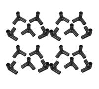 FRCOLOR 20pcs Mm Plastic Shoe Rack Connector for Closet Organizers and Modular Shelving Systems, Sturdy Black Elbow Joint Fittings for Stable Structure in Walk-in Closets and Dorm Storage