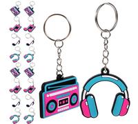 FRCOLOR 20pcs Musical Note Key Chain Keychain Decors Pvc Unique Eye-catching Music Note Shape Resistant to Damage Hanging Decor for Key and Attaching