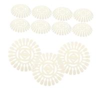 FRCOLOR 20pcs Nail Art Palette with Tips Sample Holder for Training Plastic Nail Color Board for Salon Gel Polish Testing and Practice Smooth Mixing Surface for Creative Designs