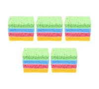 FRCOLOR 20pcs Natural Compressed Wood Pulp Scrubber Sponges 11x7x2cm Multi-Color Set Reusable Kitchen Dish Cleaning Pads Household Non-Scratch Eco-Friendly Cleaning Tools