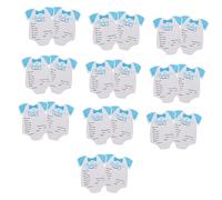 FRCOLOR 20Pcs Newborn Prediction Advice Cards for Shower Party Favors Decorative Clothes Shaped Month Milestone Stickers for Boys Mom Wishes and Photography Props Expecting Parents