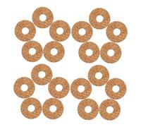 FRCOLOR 20pcs Non-slip Guitar Pick Grips Soft Cork round Pads Holder Help You Hold Guitar Picks Stop Dropping While Playing Electric