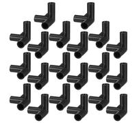 FRCOLOR 20pcs Plastic 11mm 3 Way Corner Connector for Modular Shelving Systems and Closet Organizers, Black, Enhanced Load Capacity and Space Optimisation, for Bedrooms and Walkin Closets