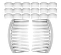 FRCOLOR 20pcs Plastic Hair Comb Clips with 23 Teeth, Elegant Finetooth Design Side Combs for Hair Styling and Grooming, Ergonomic Shape Suitable for Casual Days and Bridal Headpieces
