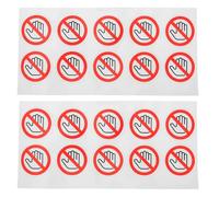 FRCOLOR 20pcs Please Do Not Touch Warning Labels Adhesive Vinyl Safety Stickers Diameter 40mm Red White Black for Machinery Hazard Caution in Industrial and Workplace Use