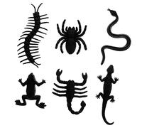 FRCOLOR 20Pcs Realistic Plastic Animal Models with Spiders Frogs Snakes and Lizards for Halloween Party Decorations Scary Prank Educational Insect Props