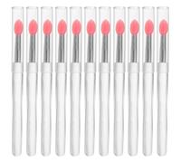 FRCOLOR 20pcs Reusable Manicure Silicone Sticks Nail Art Applicator Stick Glitter Applicator for Salon Home DIY Metallic Mirror Effect Brush