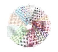 FRCOLOR 20pcs Round Flat Back Rhinestone Stickers Self Adhesive Acrylic Gems for Face Hair Nail DIY Craft Decoration Sparkly Jewel Stickers