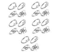FRCOLOR 20pcs Scratch Resistant Dinosaur Open Rings for Teens Adults Women Fashion Creative Finger Rings
