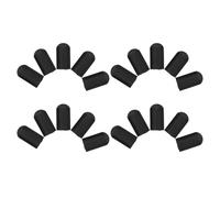 FRCOLOR 20pcs Silicone Drumstick Mute Tips Noise-cancelling Silicone Drum Mute Tips for Practice Percussion Accessories Hole Black Silent Practice for Drumsticks