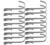 FRCOLOR 20pcs Stainless Steel J Hooks Wire Rack Hook Hanging Sink Grid Square Tube Multipurpose Use Easy Installation Silver for Kitchen Bedroom