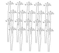 FRCOLOR 20pcs U Shaped Bridal Hairpins with Rhinestones Breath Design for Stable Updos Lightweight Wedding Hair Accessories for Bridesmaids and Women