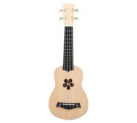 FRCOLOR 21-inch DIY Ukulele Kit Soprano Musical Instrument with Basswood Body, Nylon Strings, Plastic Fingerboard and Hand-painting Cherry Blossom Design for Students and Beginners