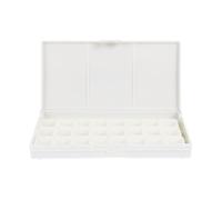 FRCOLOR 24-compartment Watercolor Palette Box with Fixing Plate, Empty Acrylic and Watercolor Paint Mixing Tray for Artists and Students, Portable Painting Tool for Travel and DIY Art