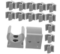 FRCOLOR 24 Pcs U-Shaped Plastic Pipe Clamps for Wheelchair Commode Chair Accessory Toilet Seat Riser Bracket Clamp for Elderly and Disabled Stable Mounting Fixings for Raised Toilet Seats