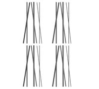 FRCOLOR 24pcs Carbon Fiber Fishing Rod Repair Sticks Kit Long to Solid Rods for Broken Pole Connector Precision Fit Saltwater and Freshwater Lure Surf Maintenance