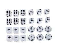 FRCOLOR 24PCS Educational Math Learning Dice for Teaching Use Creative Classroom Prop for Hand Eye Coordination and Intelligence Development Math for Boys