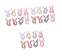 FRCOLOR 24pcs Hair Ties Spiral Bowknot Ponytail Holder Elastic Hair Bands for Women Girl Rabbit Ears Pattern Random Color