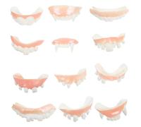 FRCOLOR 24pcs Halloween Party Denture Props Fake Teeth for Cosplay Pranks and Horror Theme Decorations Zombie Vampire Fangs for Costume Parties and Stage Performances