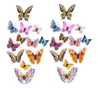 FRCOLOR 24pcs Luminous Butterfly Wall Sticker Walls Butterfly Decoration Nursery Decal Decals Stickers for Bedrooms Room Decor Indoor Mural Plastic