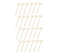 FRCOLOR 24Pcs Mini Wooden Hammers for Beat with Mallet Design Enhances Hand Eye Coordination and Patience Creative Wood Beat for Boys and Parent Interactive Activity