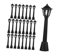 FRCOLOR 24pcs Miniature Street Lamp Models with Lampshades Realistic Street Lights for Dollhouse Home Shop Decor DIY Craft Projects with Upgradeable LED Lighting