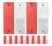 FRCOLOR 24pcs Rectangular Reflective Strips for Trailers and Driveway Gate Posts, Plastic Material Weather Resistant and Scratch Resistant Surface, for Nighttime Driving on Dark Roads