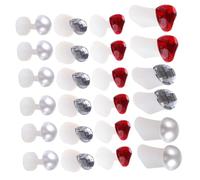 FRCOLOR 24pcs Silicone Toe Separators Nail Dividers Rhinestones Pedicure Tool for Feet Toenail Protection and Polish Application Suitable for Home and Salon Use