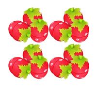 FRCOLOR 24pcs Strawberry Shape Foam Hair Curlers Set for Overnight Use, Soft Sponge Rollers for Long and Short Hair, Comfortable Heatless Styling Tools for Women Sleeping