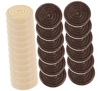 FRCOLOR 24pcs Wooden Checkers and Chess Pieces Polished Board Game Tokens Portable Round Shape Accessories for Learning and Strategy Development